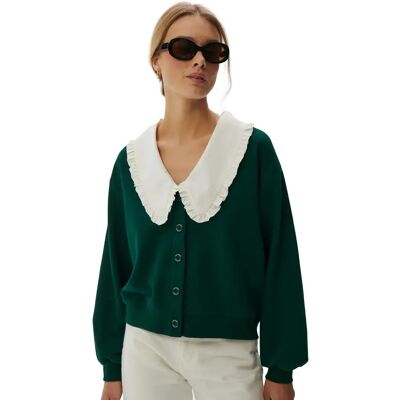 Strickjacke mit V-Ausschnitt, Damen She is Sunday Grace Vert L Femme Strickjacke mit V-Ausschnitt, Damen She is Sunday Grace Vert L Femme