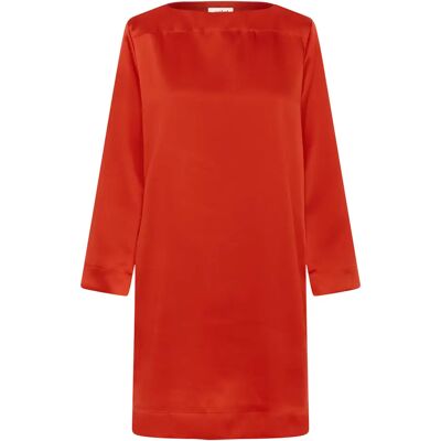 Langarmkleid mit Bootsauschnitt für Damen Soaked in Luxury Liva Rouge M Femme Langarmkleid mit Bootsauschnitt für Damen Soaked in Luxury Liva Rouge M Femme