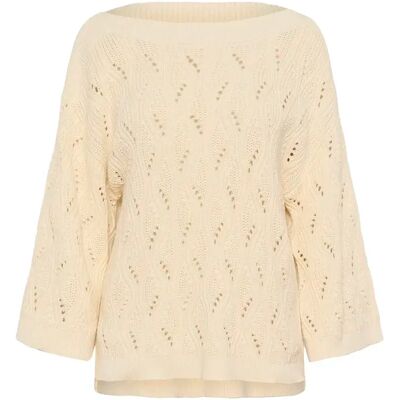 Pullover 3/4 Damen Soaked in Luxury SLRava Nanna Blanc M Femme Pullover 3/4 Damen Soaked in Luxury SLRava Nanna Blanc M Femme