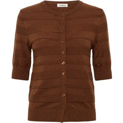 Strickjacke, Damen Soaked in Luxury SLSpina Marron M Femme Strickjacke, Damen Soaked in Luxury SLSpina Marron M Femme