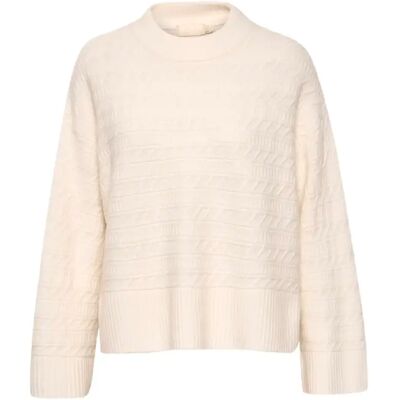 Pullover Frau Soaked in Luxury Molina Structure Blanc M Femme Pullover Frau Soaked in Luxury Molina Structure Blanc M Femme