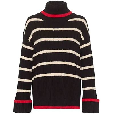Rollkragenpullover Damen Soaked in Luxury Musling Noir S Femme Rollkragenpullover Damen Soaked in Luxury Musling Noir S Femme