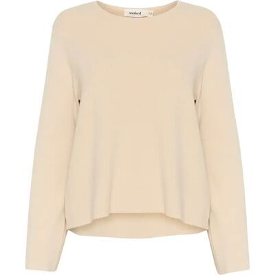 Langarmpullover Damen Soaked in Luxury Indianna Beige 2XL Femme Langarmpullover Damen Soaked in Luxury Indianna Beige 2XL Femme