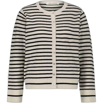 gestreifter Damen-Cardigan Sofie Schnoor Cissesw Blanc XL Femme gestreifter Damen-Cardigan Sofie Schnoor Cissesw Blanc XL Femme