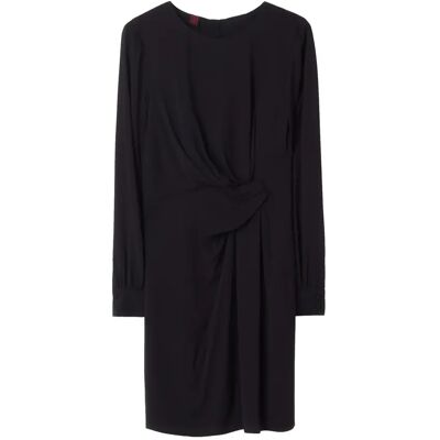 Crepe-Kleid für Frauen Stefanel Noir 44 Femme Crepe-Kleid für Frauen Stefanel Noir 44 Femme