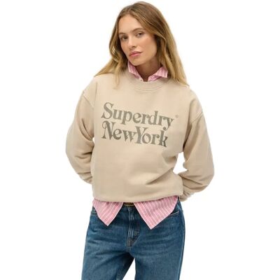 Sweatshirt Damen Superdry Brand Mark Gris M Femme Sweatshirt Damen Superdry Brand Mark Gris M Femme