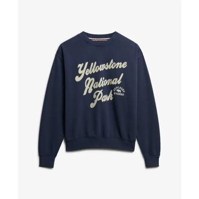 Sweatshirt Damen Superdry Lo-fi Outdoor Bleu S Femme Sweatshirt Damen Superdry Lo-fi Outdoor Bleu S Femme
