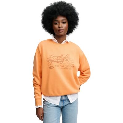 Sweatshirt Damen Superdry Industry Worker Orange M Femme Sweatshirt Damen Superdry Industry Worker Orange M Femme