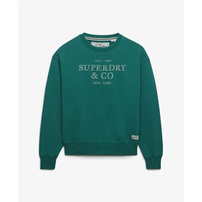 Lässiger Damen-Sweatshirt Superdry Luxe Casual Vert XS Femme Lässiger Damen-Sweatshirt Superdry Luxe Casual Vert XS Femme