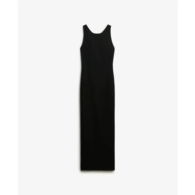 Maxikleid mit offenem Rücken für Frauen Superdry Noir XS Femme Maxikleid mit offenem Rücken für Frauen Superdry Noir XS Femme