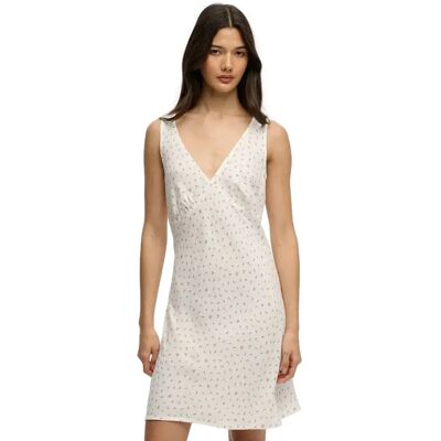 Mini T-Shirt Kleid Damen Superdry Blanc M Femme Mini T-Shirt Kleid Damen Superdry Blanc M Femme