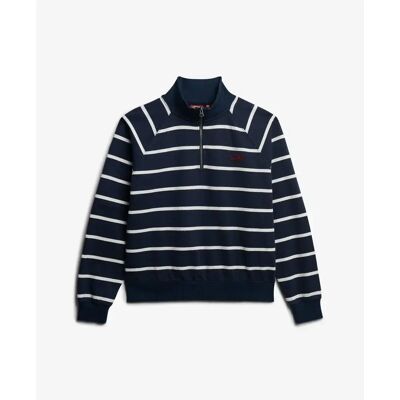 Sweatshirt Damen Superdry Ath Henley Bleu M Femme Sweatshirt Damen Superdry Ath Henley Bleu M Femme