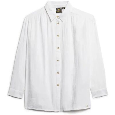 Langarmshirt Damen Superdry Beach Blanc L Femme Langarmshirt Damen Superdry Beach Blanc L Femme