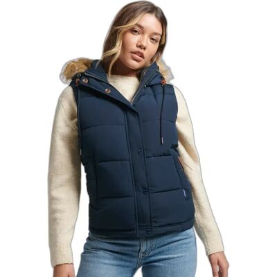 Ärmellose Daunenjacke Frau Superdry Everest Bleu M Femme Ärmellose Daunenjacke Frau Superdry Everest Bleu M Femme