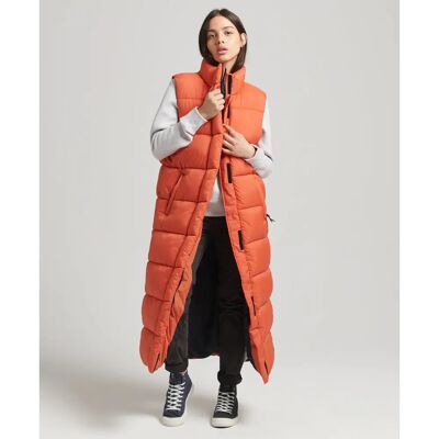 Ärmellose Daunenjacke Frau Superdry Ripstop Orange XS Femme Ärmellose Daunenjacke Frau Superdry Ripstop Orange XS Femme