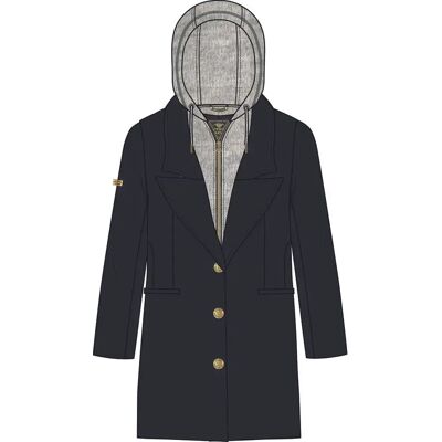 Damen 2-in-1-Mantel Superdry Noir S Femme Damen 2-in-1-Mantel Superdry Noir S Femme