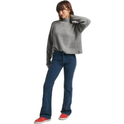 Pullover mit Schornsteinkragen Frau Superdry Vintage Essential Gris L Femme Pullover mit Schornsteinkragen Frau Superdry Vintage Essential Gris L Femme