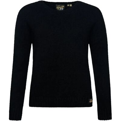 Damen-Rundhalspullover Superdry Essential Bleu XS Femme Damen-Rundhalspullover Superdry Essential Bleu XS Femme