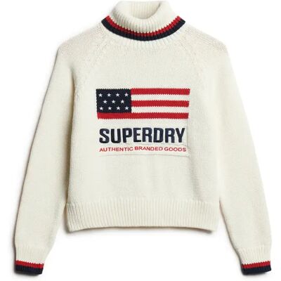 Rollkragenpullover Frau Superdry Americana Beige M Femme Rollkragenpullover Frau Superdry Americana Beige M Femme