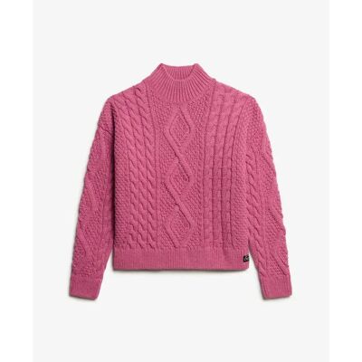 Damen-Pullover aus strukturiertem Material Superdry Aran Rose S Femme Damen-Pullover aus strukturiertem Material Superdry Aran Rose S Femme