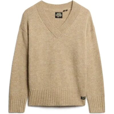 Damen V-Ausschnitt Pulli Superdry Essential Marron L Femme Damen V-Ausschnitt Pulli Superdry Essential Marron L Femme