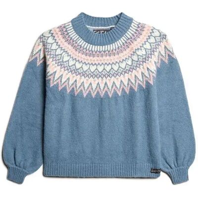 Gemusterter Pullover für Damen Superdry Blanc M Femme Gemusterter Pullover für Damen Superdry Blanc M Femme