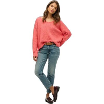 Oversize Damen Pulli mit V-Ausschnitt Superdry Rose S Femme Oversize Damen Pulli mit V-Ausschnitt Superdry Rose S Femme