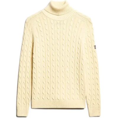 Damenpullover mit Rollkragen Superdry Blanc XS Femme Damenpullover mit Rollkragen Superdry Blanc XS Femme