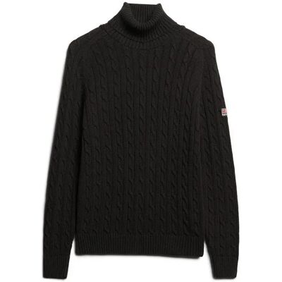 Damenpullover mit Rollkragen Superdry Noir M Femme Damenpullover mit Rollkragen Superdry Noir M Femme