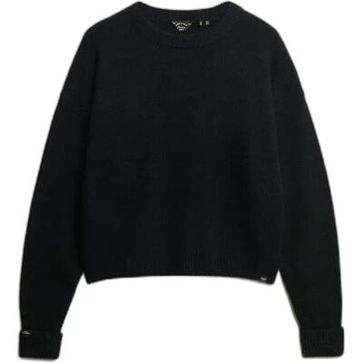 Weit geschnittenes Rundhals-Pullover für Damen Superdry Noir XL Femme Weit geschnittenes Rundhals-Pullover für Damen Superdry Noir XL Femme