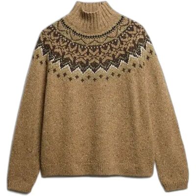 Sweatshirt mit Stehkragen für Damen Superdry Marron XL Femme Sweatshirt mit Stehkragen für Damen Superdry Marron XL Femme