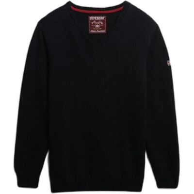 Oversized Pulli mit V-Ausschnitt für Damen Superdry Noir S Femme Oversized Pulli mit V-Ausschnitt für Damen Superdry Noir S Femme
