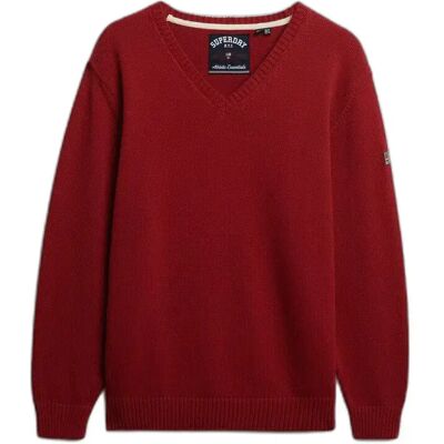 Oversized Pulli mit V-Ausschnitt für Damen Superdry Rouge M Femme Oversized Pulli mit V-Ausschnitt für Damen Superdry Rouge M Femme