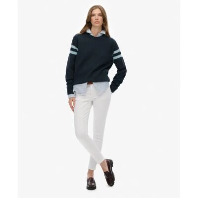 Gestreifter Pullover Damen Superdry Bleu XL Femme Gestreifter Pullover Damen Superdry Bleu XL Femme