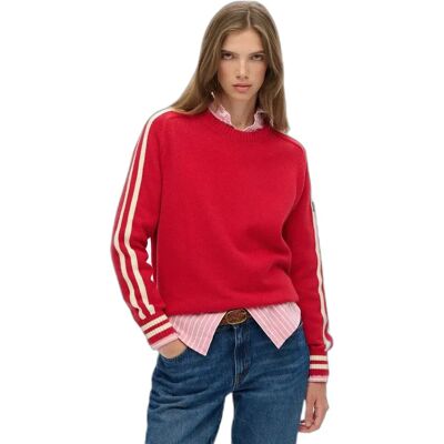 Gestreifter Pullover Damen Superdry Rouge XL Femme Gestreifter Pullover Damen Superdry Rouge XL Femme