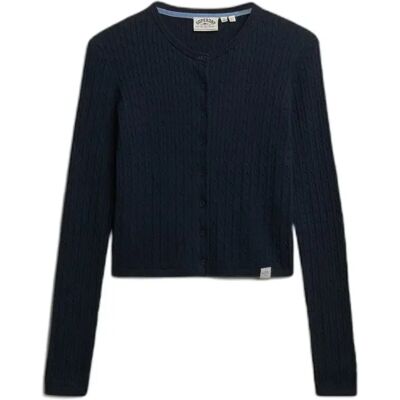 Strickjacke, Damen Superdry Essential Bleu M Femme Strickjacke, Damen Superdry Essential Bleu M Femme