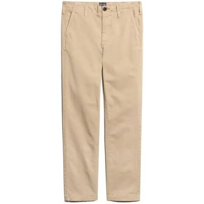 Hochtaillierte Chino-Hose für Damen Superdry Marron 27x32 Femme Hochtaillierte Chino-Hose für Damen Superdry Marron 27x32 Femme