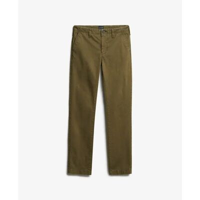 Hochtaillierte Chino-Hose für Damen Superdry Vert 28x32 Femme Hochtaillierte Chino-Hose für Damen Superdry Vert 28x32 Femme