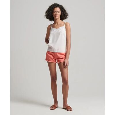 Jeansshorts mit hoher Taille Frau Superdry Rouge 26 Femme Jeansshorts mit hoher Taille Frau Superdry Rouge 26 Femme