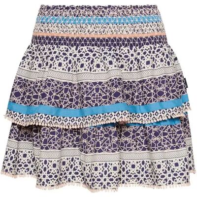 Minirock mit Volants Frau Superdry Vintage Bleu XL Femme Minirock mit Volants Frau Superdry Vintage Bleu XL Femme