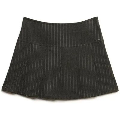 Minirock Damen Superdry Pinstripe Pleat Gris M Femme Minirock Damen Superdry Pinstripe Pleat Gris M Femme