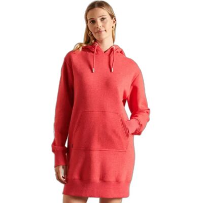 Kleid Kapuzenpullover bestickt Vintage-Logo Frau Superdry Orange 36 Femme Kleid Kapuzenpullover bestickt Vintage-Logo Frau Superdry Orange 36 Femme