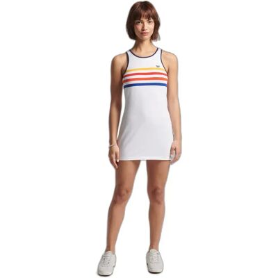 Gestreiftes Kleid aus Bio-Baumwolle Frau Superdry Vintage Blanc XL Femme Gestreiftes Kleid aus Bio-Baumwolle Frau Superdry Vintage Blanc XL Femme