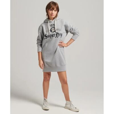 Kleid Hoodie Damen Superdry Pride In Craft Gris XS Femme Kleid Hoodie Damen Superdry Pride In Craft Gris XS Femme