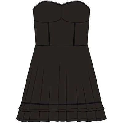 Bustierförmiges Minikleid aus Spitze Geist der 50er Jahre Frau Superdry Noir M Femme Bustierförmiges Minikleid aus Spitze Geist der 50er Jahre Frau Superdry Noir M Femme