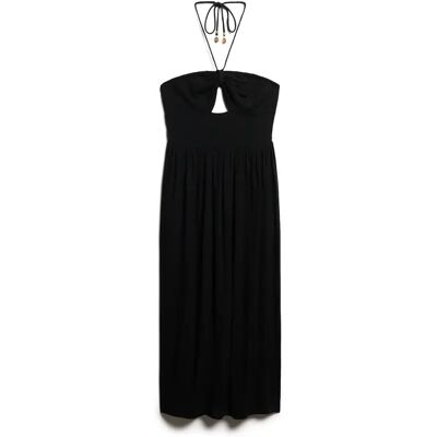 Halblanges Kleid, Frau Superdry Noir XS Femme Halblanges Kleid, Frau Superdry Noir XS Femme