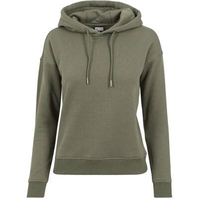 Urban Classics Hoodie Damen Urban Classic basic côtelés Vert M Femme Urban Classics Hoodie Damen Urban Classic basic côtelés Vert M Femme