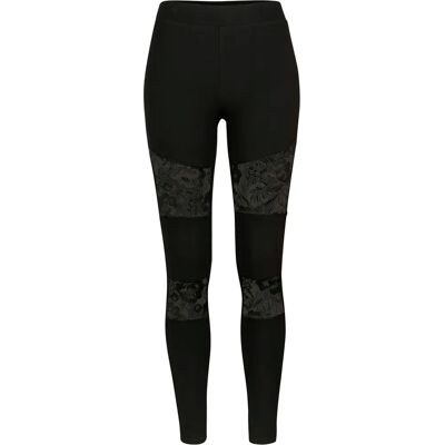 Urban Classics Leggings Frau Urban Classic Schnürsenkel-Einsatz Noir L Femme Urban Classics Leggings Frau Urban Classic Schnürsenkel-Einsatz Noir L Femme