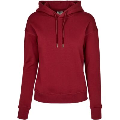 Kapuzenpullover, Damen Urban Classics organic (grandes tailles) Rouge 2XL Femme Kapuzenpullover, Damen Urban Classics organic (grandes tailles) Rouge 2XL Femme