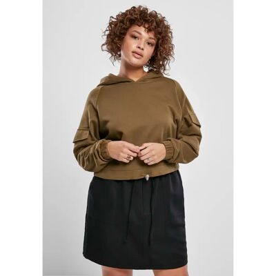 Damen-Kapuzenpulli Urban Classics Shorts worker (grandes tailles) Vert 3XL Femme Damen-Kapuzenpulli Urban Classics Shorts worker (grandes tailles) Vert 3XL Femme
